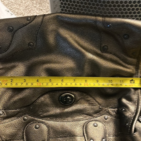 Coach Metallic Leather Rhyder Large Satchel - Picture 13 of 14